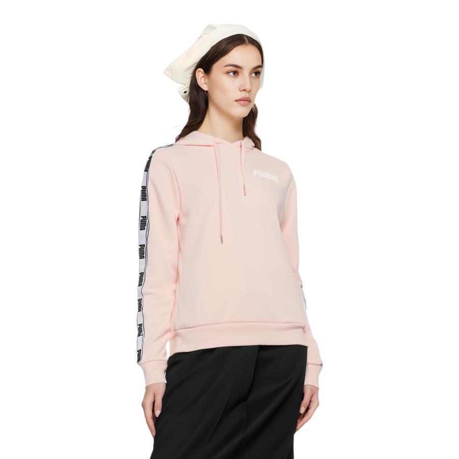 Puma Logo Hooded Sweatshirt Women Sweatshirts Pink 587005-03