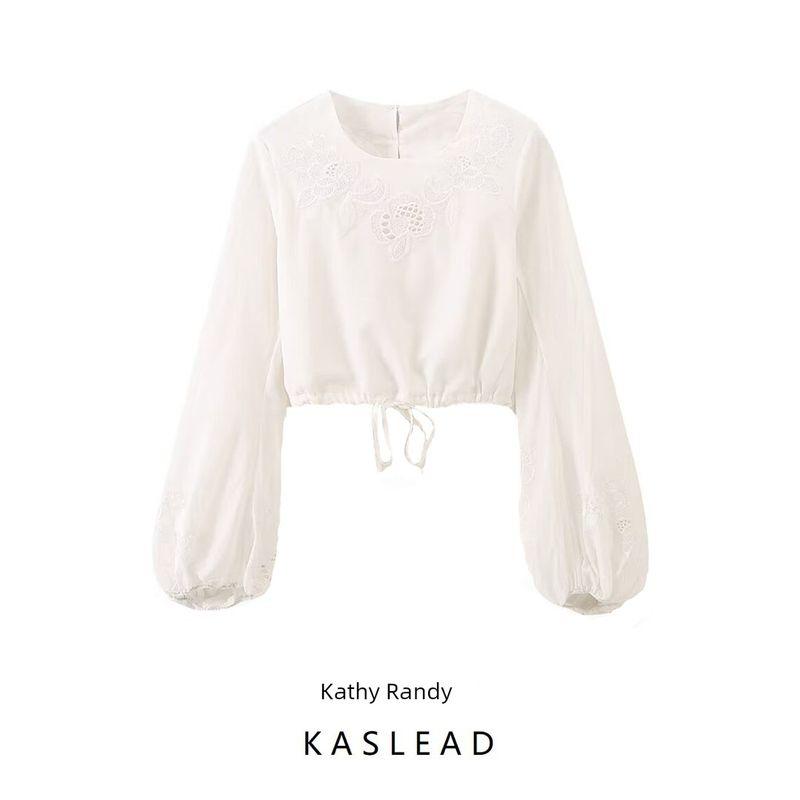 Kaslead New Arrival Women's Clothing Fashion Style Fashion Casual Simple All-Match Long Sleeves Drawstring Top 6895240
