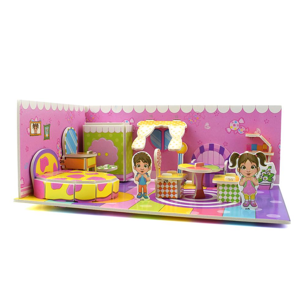 3D DIY Puzzle Jigsaw Toys for Children Architecture Kids Princess Bedroom Puzzle Baby Toys Early Learning Educational Kids Gifts