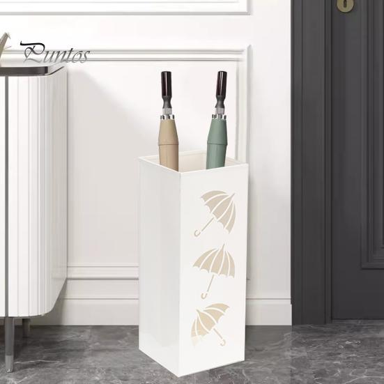 Umbrella Stand Heavy Duty Metal Free Standing Modern Home Office Entry Hallway Folding Long Umbrella Holder Rain Collection Organizer Rack