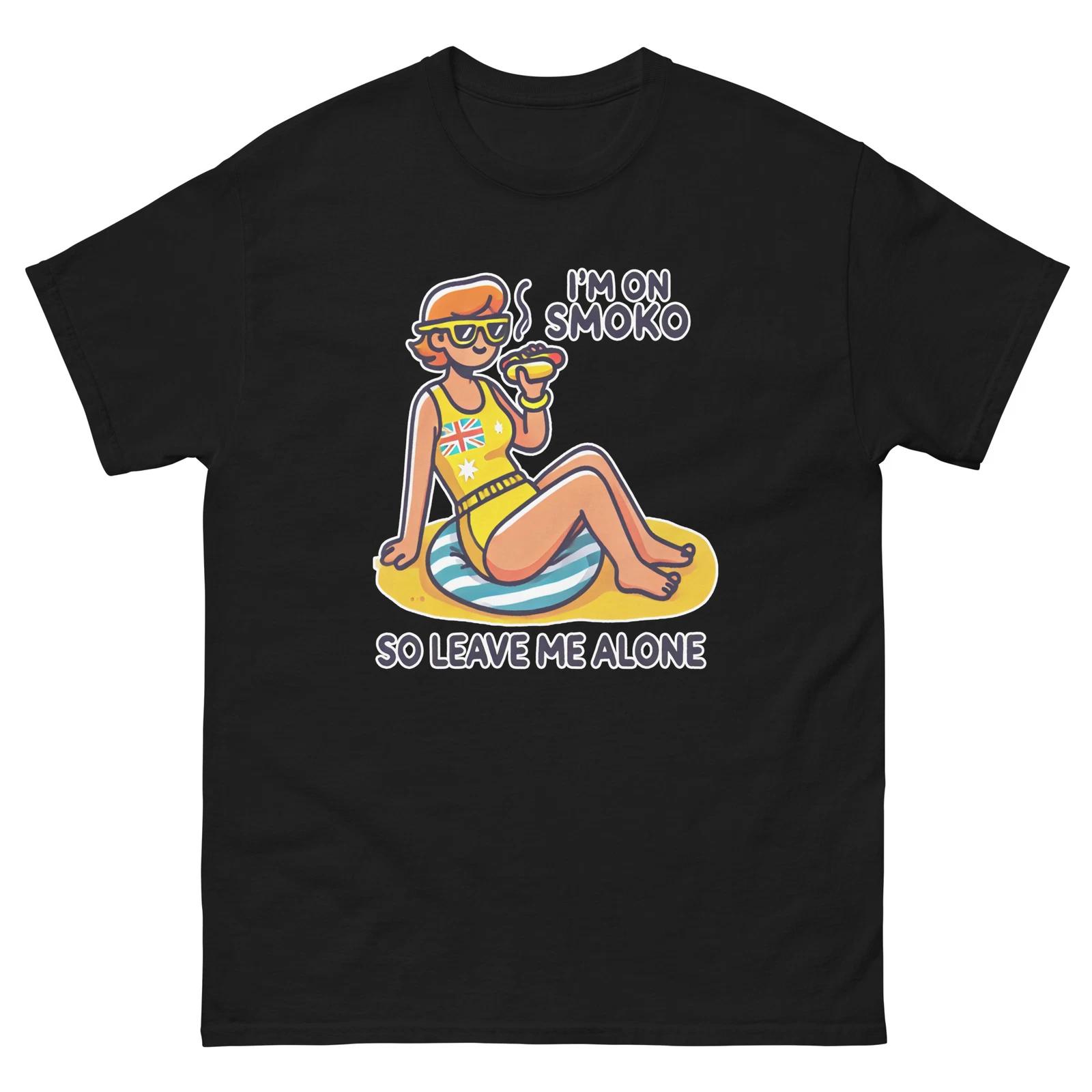 I m On Smoko Girl Sitting With Hot Dog Fun T-Shirt 3XL