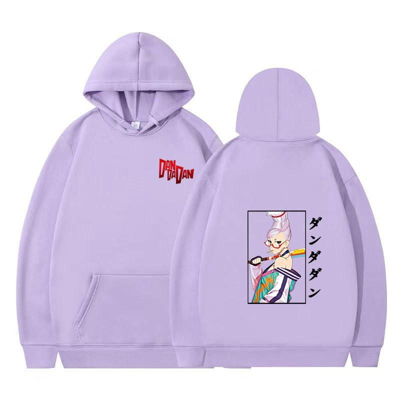 Anime-Inspired Oversized Hoodie With Ribbed Hem Unisex Sweatshirt Fall Casual Wear