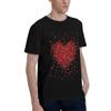 Retro Red Heart Fashion 3D 100 Cotton Casual Breathable Confortable Tshirt Mens TShirts Tshirts Men