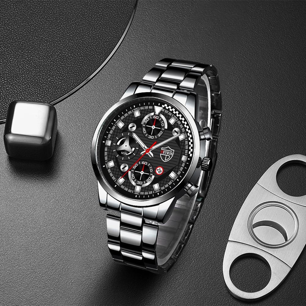 Trendy Brand Business Men's Watch Luxury Sports Men's Calendar Watch Student Sports Watch Stainless Steel Watch Quartz Watch