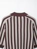 2025 Summer European & American Striped Knit Polo Jacket