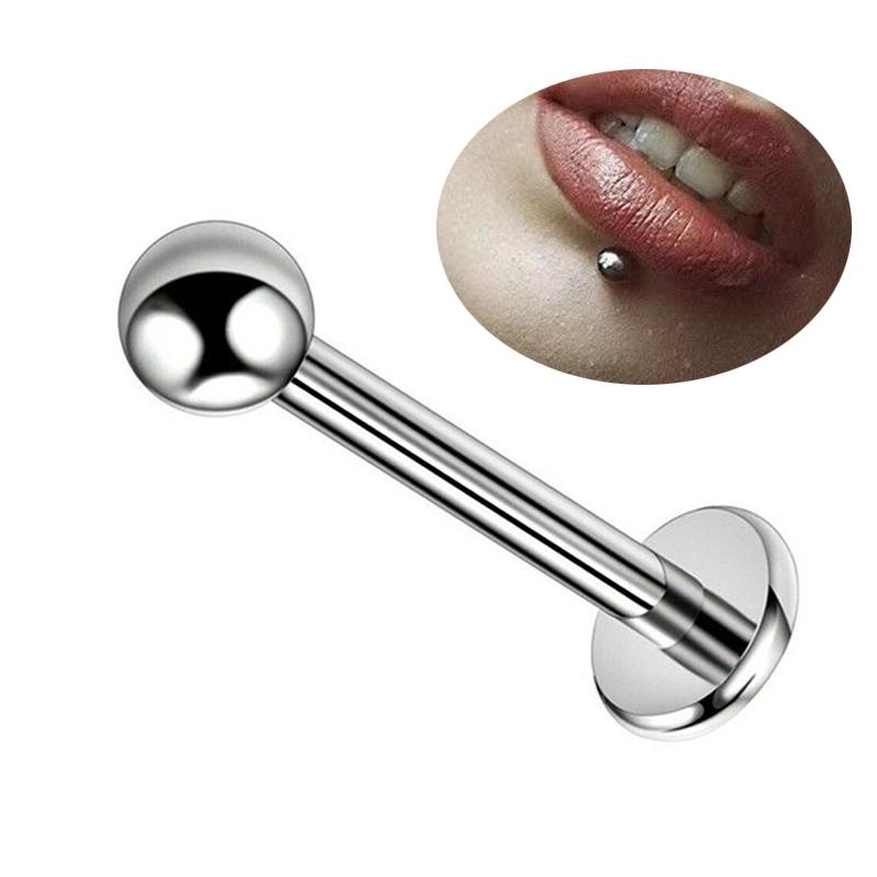 2/10/50/100PCS ASTM F136 G23Titanium Labret Lip stud earrings Piercing Body Jewelry Internally Threaded Ball nose nail