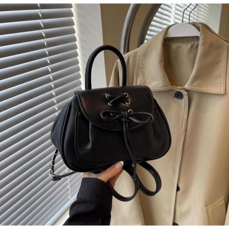 New Trendy Bow Portable Backpack Versatile Simple Niche Going Out Commuting Travel Women's Bag