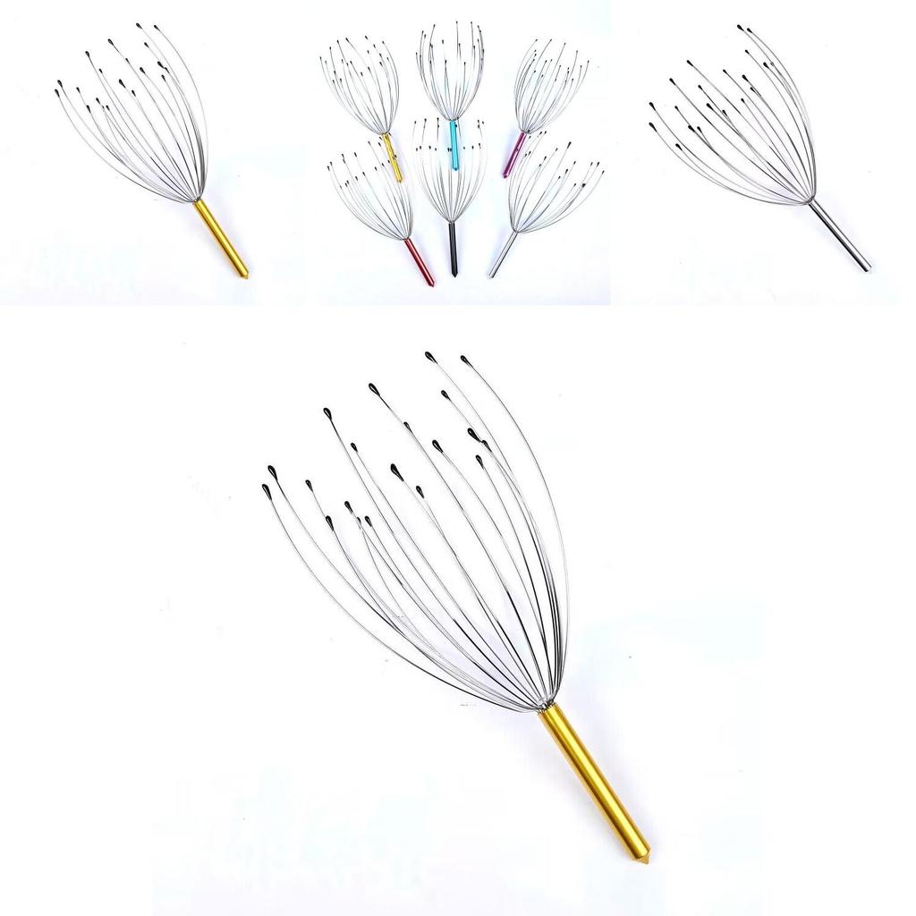 Versatile 20 Prong Metal Octopus Scalp Massager For Ultimate Relaxation And Stress Relief