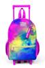 Mini plecak na kółkach Yuva kolorowy batik wzór dwie komory 24057