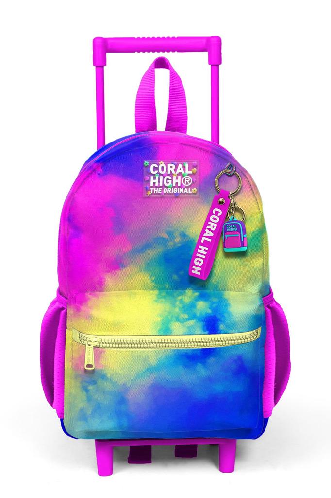 Mini Yuva Rollrucksack Bunt Batik gemustert Zwei Fächer 24057