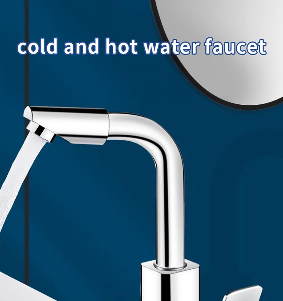 360 ° Rotating Basin Faucet, Bathroom Faucet, Washbasin, Household Hot and Cold Water Two In One Sink, Washbasin Faucet