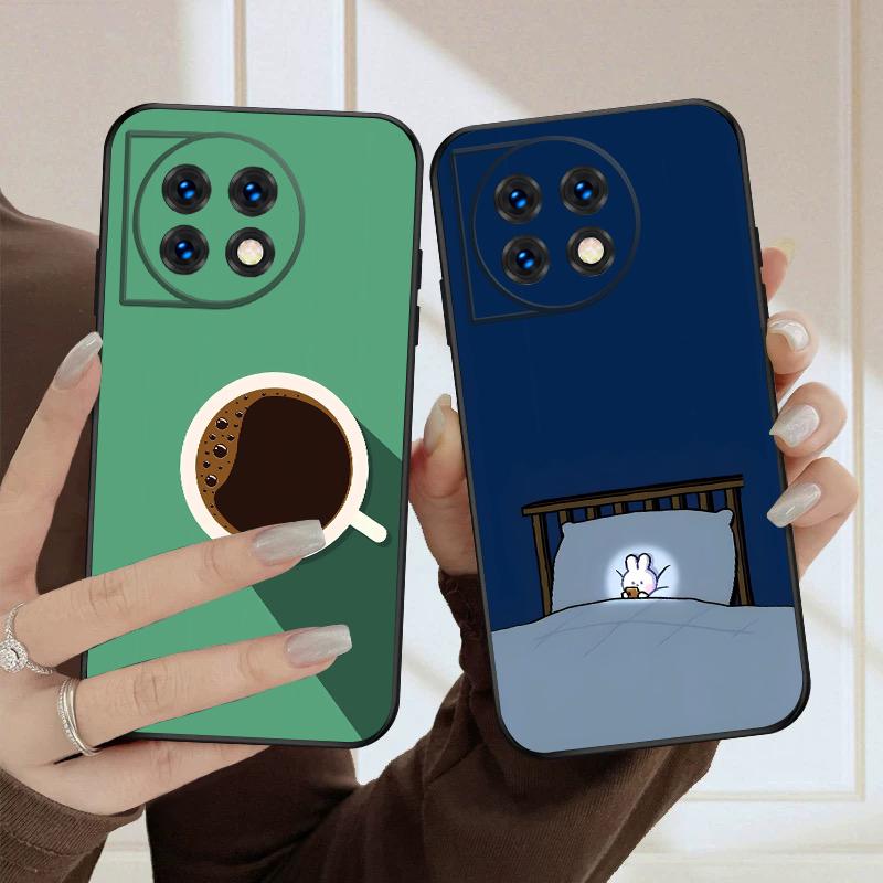 Cartoon Ice Cat For OnePlus 8 9 11 12 13 10 Pro 9RT 8T 12R Ace 3 5 2V Nord CE 2 4 Lite N20 SE 30 N200 silicone soft phone case