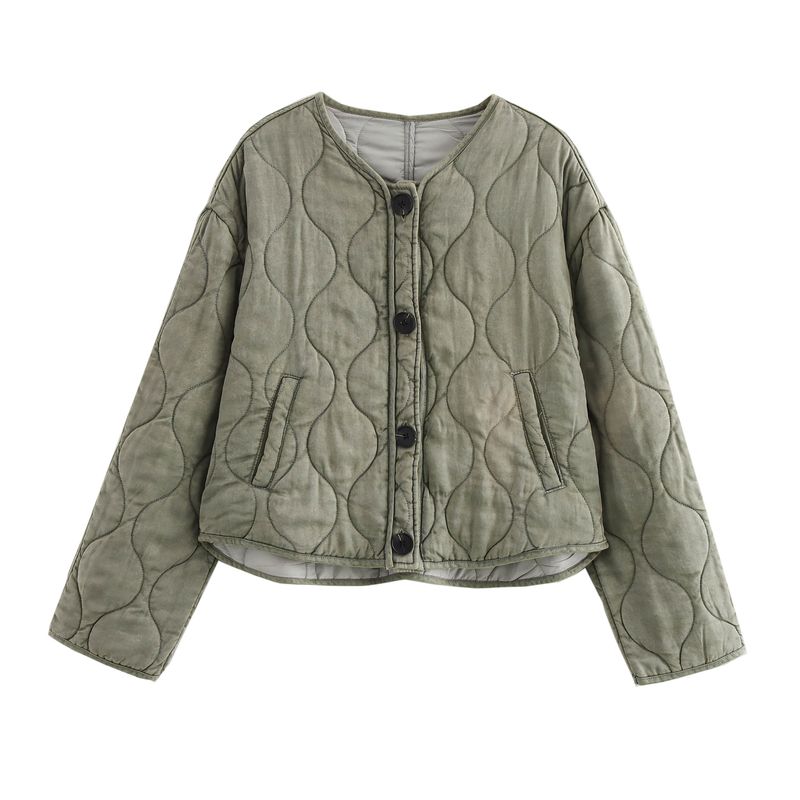 Kaslead New Arrival Women's Clothing Fashion Style Stylish Simple and Versatile Cotton Jacket Outwear 4341762