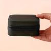 1PC Portable Imitation Leather Jewelry Storage Box with Zipper Closure - Desktop Storage Jewelry Box for Home or Out