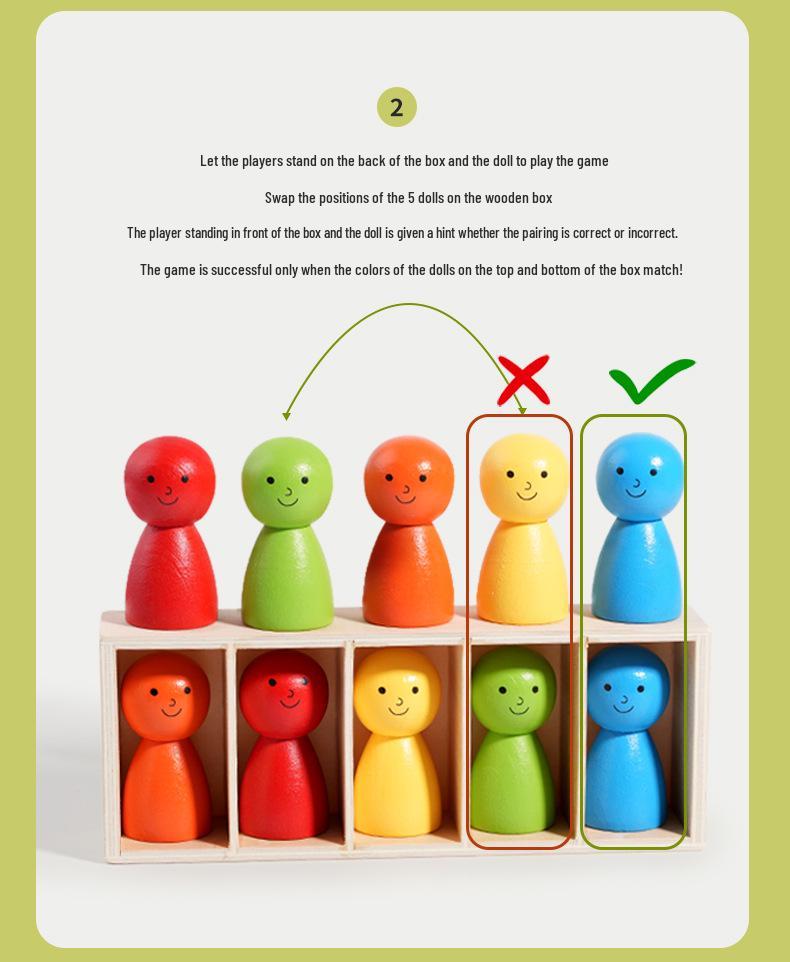 Montessori Early Education Toy for Color Recognition and Cognitive Training, Ages 3-6.