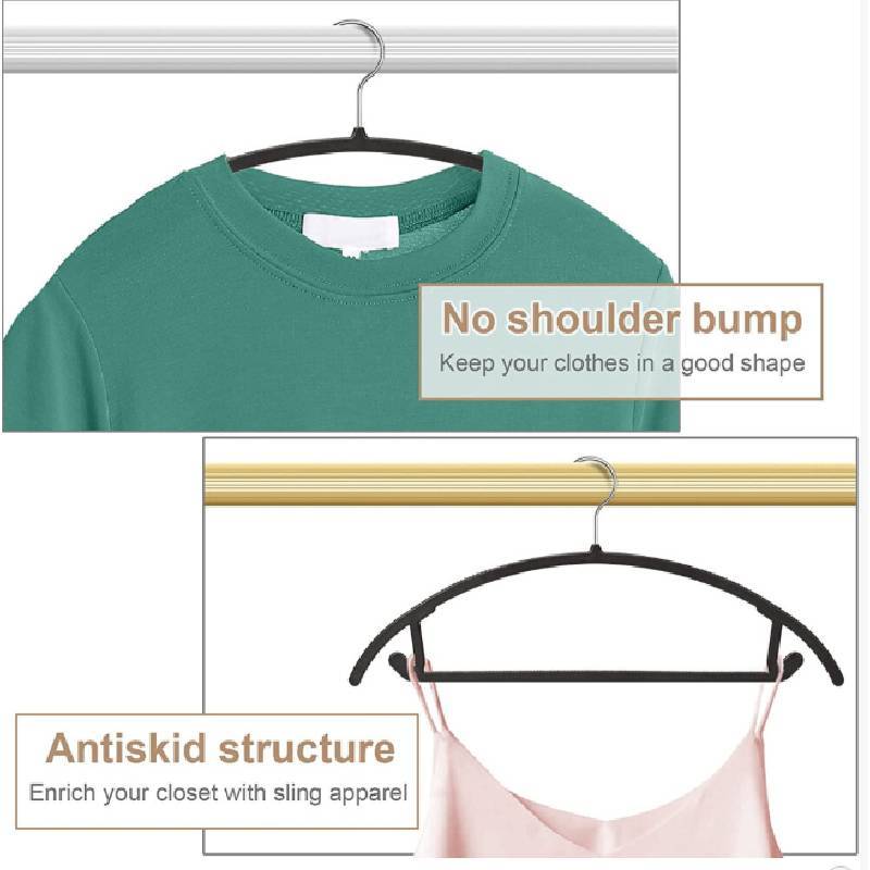 Modern Semicircular Multifunctional Plastic Clothes Hanger With Antishoulder And Nonslip Features For Home Organizing