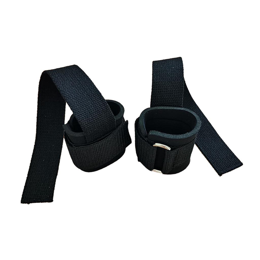 2 PCS Fitness Wristband Exercise Wrist Wrap Strap for Pull Up Weight Lifting Squat Dumbbell Black
