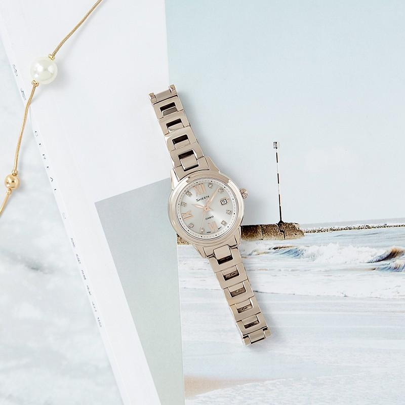 Casio Women's SHEEN White Watch SHE-4522CG-4A SHE-4522CG-4A
