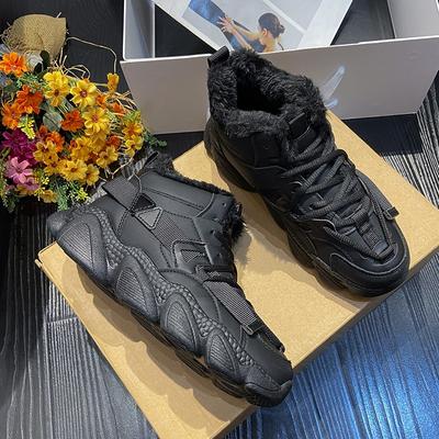 Dad Shoes Women's Winter New Velvet Female Student Cotton Shoes High-top Warm Snow Boots Casual Short Boots