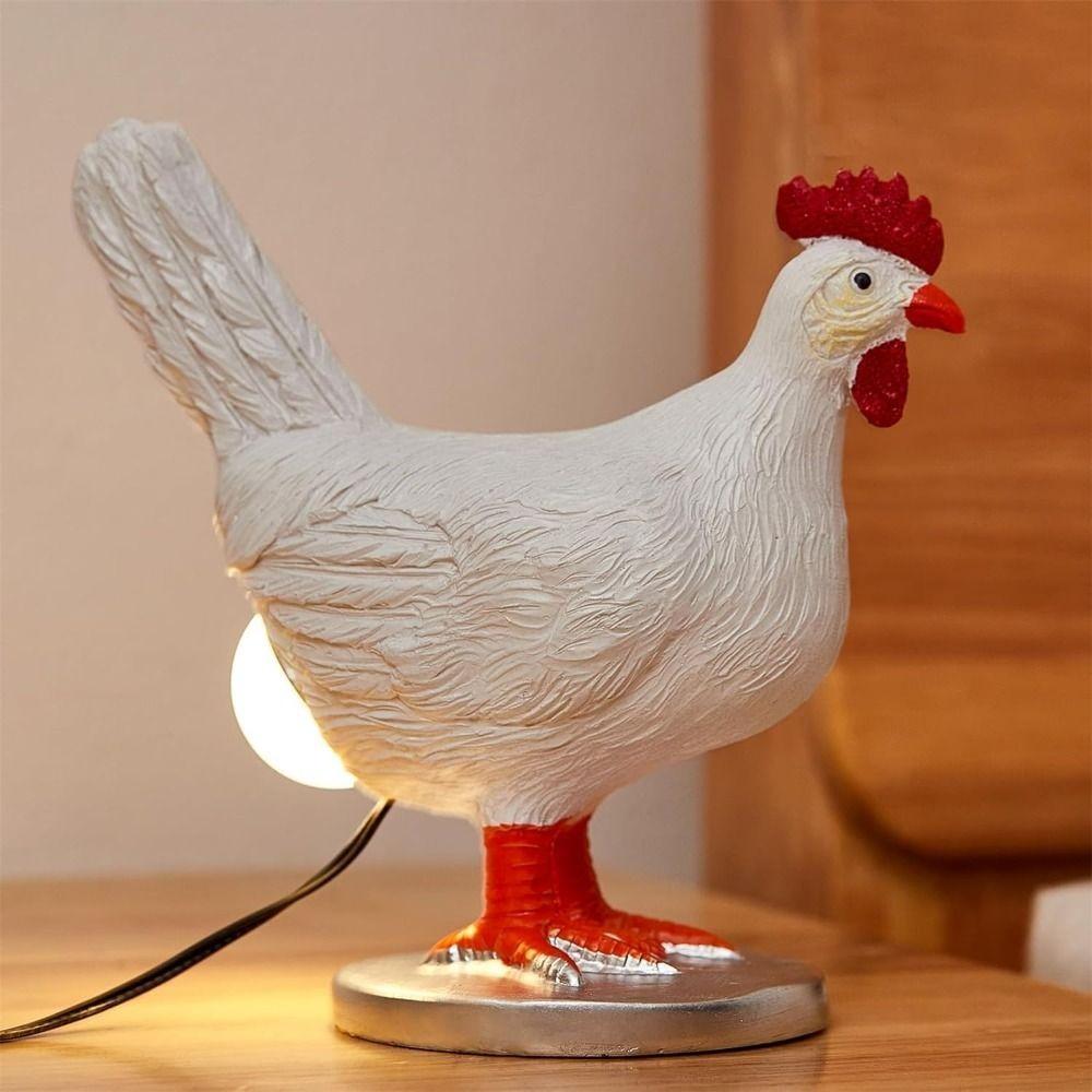 LED Hens Lay Eggs Lamps Statue Night Lights Easter Egg Desktop Decorative Lamp  Home Decor