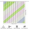 Modern Bath Shower Curtain Set: Soft Pastel Green Pink Striped Waterproof Fabric Decorative Bathroom Closures Blue Color Availab
