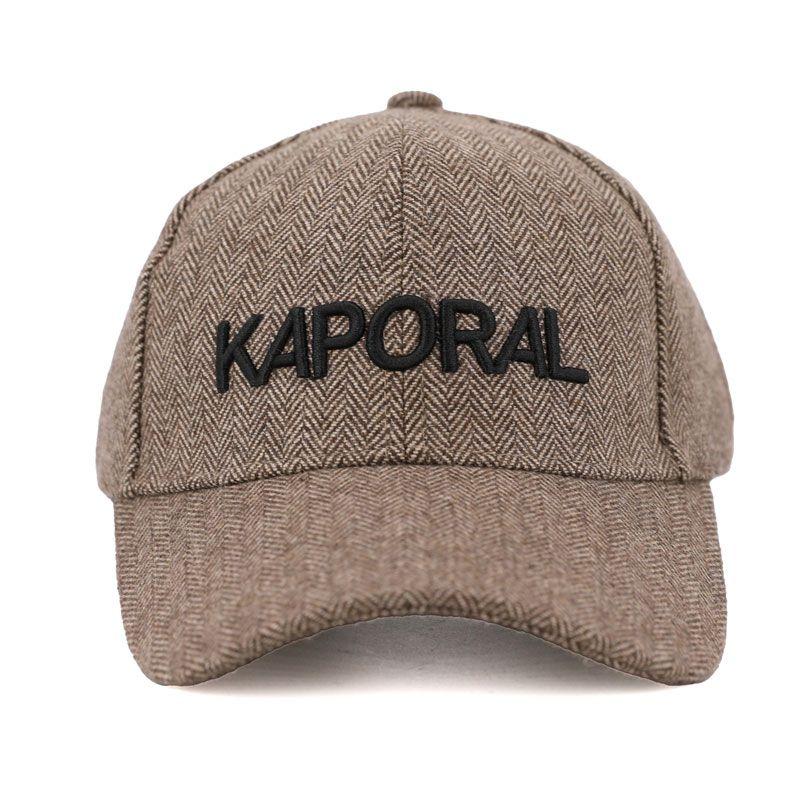 Jayden Cap with Embroidered Logo In Black for Men by KAPORAL