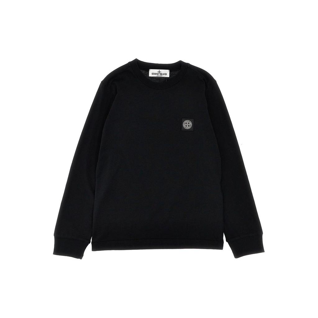 Stone Island Sweatshirt With Logo Patch Long Sleeve Kids tops Black 801620447-V0029