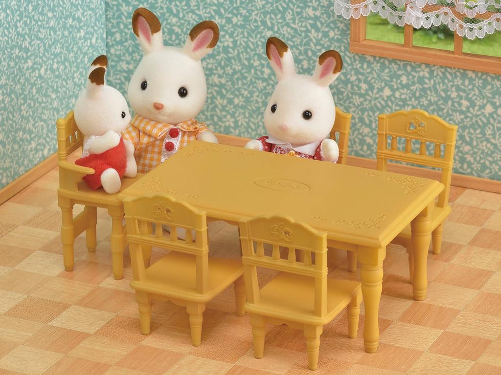 Sylvanian Families Furniture Table ST Mark Certified Ages Toy Dollhouse Sylvanian Families Epoch EPOCH [Dining Set] KA-421 3+ Co., Ltd.