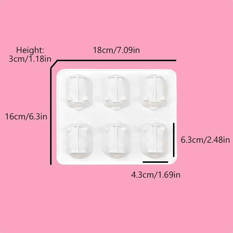 3D Silicone Rabbit Mold Fondant Bunny Mold Chocolate Cake Mold 2/6-Cavity Mousse Cake Decoration Dessert Baking Mold