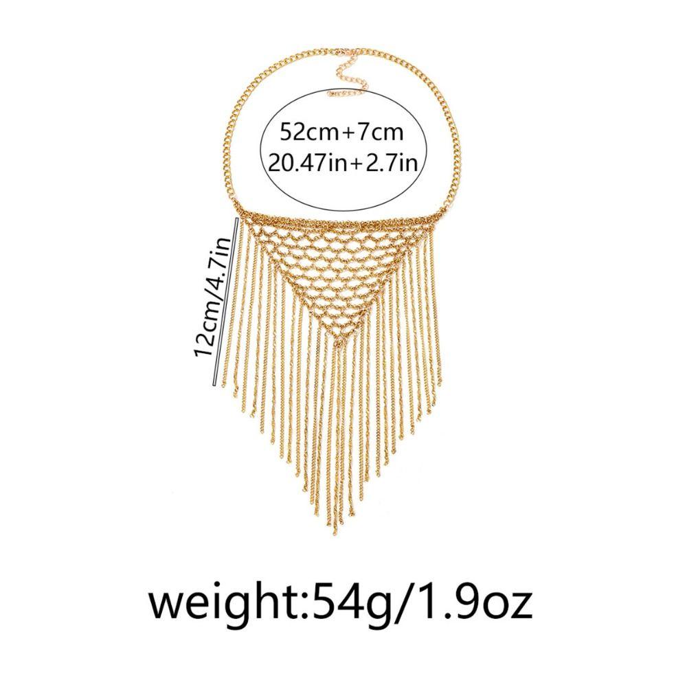 Zinc Zinc Zinc Alloy Multi-Layer Tassel Necklace Non Tarnish Multi Strand Chain Necklace Light Luxury Style