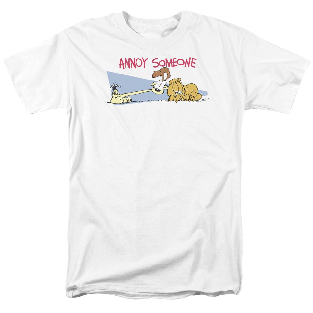 Garfield Annoy Someone T Shirt Licensed Comic Book Tee White XXL