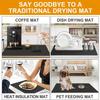 1pc-Pu Leather Countertop Draining Mat Kitchen Bar Drain Pads Absorb Water And Dry Quickly For Washstand Bathroom Floor Mats