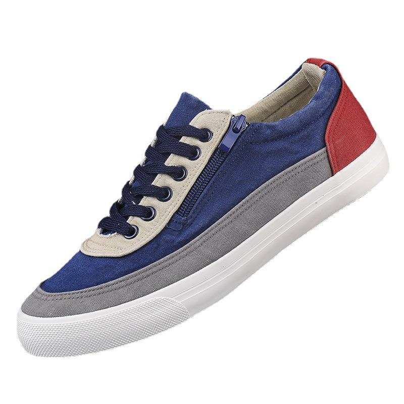 Spring 2026 Men's Breathable Canvas Low-Top Shoes - Trendy Casual Sports Skate Footwear