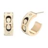 Coach Buchstaben gravierte Ohrringe Damenohrringe Gold CI903-GD