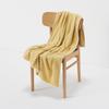 MUJI Cotton Sinker Pile 80 x 130 Light 84932915 Throw, cm, Mustard,
