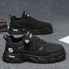 Men's shoes autumn 2025 low-top tooling Martin shoes men's casual leather trendy shoes men's rotating buttons