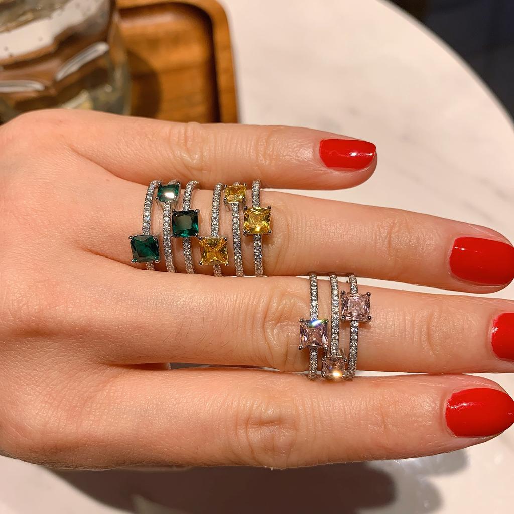 2021 New Vintage Lady Pink Diamond Ring Founder 5X5 Fashion Treasure Jewelry Ring