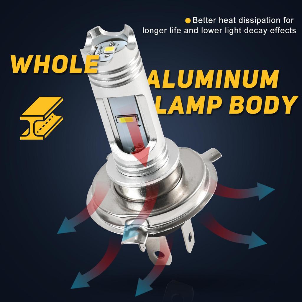 H4 LED For Yamaha MT07 MT03 MT09 XT 660 X 04-16 Motorcycle H4 H1S 9003 LED Headlight Hi/Lo Bulbs 5200LM 6000K Xenon White CANbus