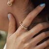 High Grade Stainless Steel Stackable Plain Band Rings, Simple Linked Finger Rings, Fashion Daily Gift for Women