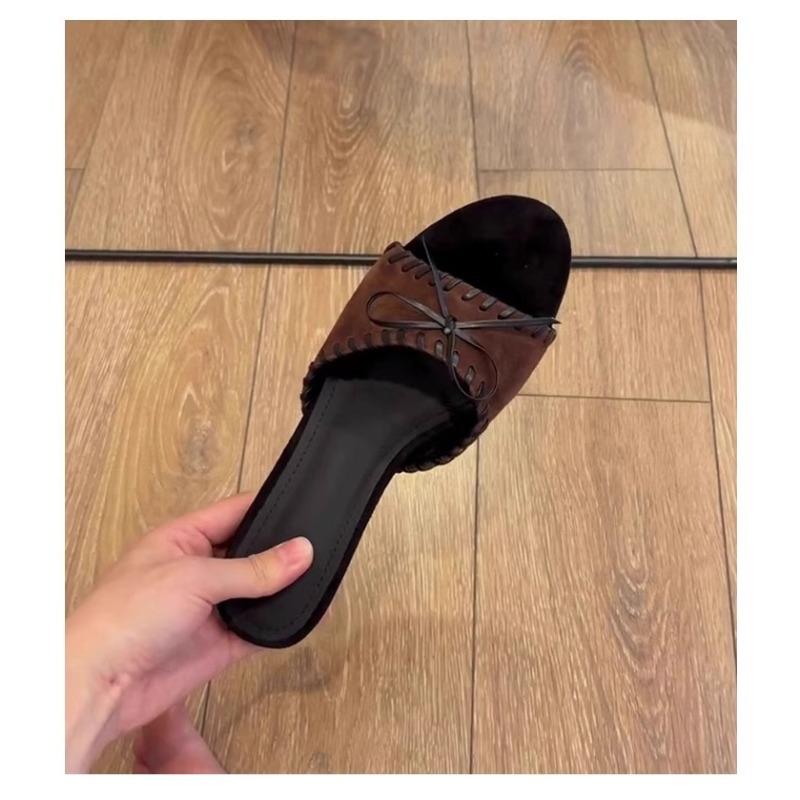 Sandalen mit offenem Zeh und hohen Absätzen Damen Neuer Stil Beliebte Damen Hausschuhe Quadratische Spitze Dicker Absatz Mittelhohe Hausschuhe Zapatos Mujer