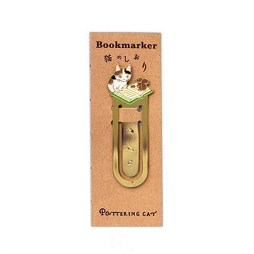 Stationery Japanese Animals Cartoon Reading Bookmark Metal Bookmark Kittens Book Mark Cat Bookmark