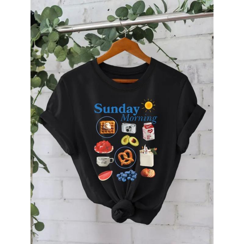 New Women's Round-neck Loose Short-sleeved Casual Pure Cotton T-shirt