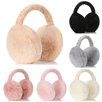 Soft Plush Ear Warmer Winter Warm Earmuffs for Women Fashion Solid Earflap Outdoor Cold Protection Ear-Muffs Ear Cover  New