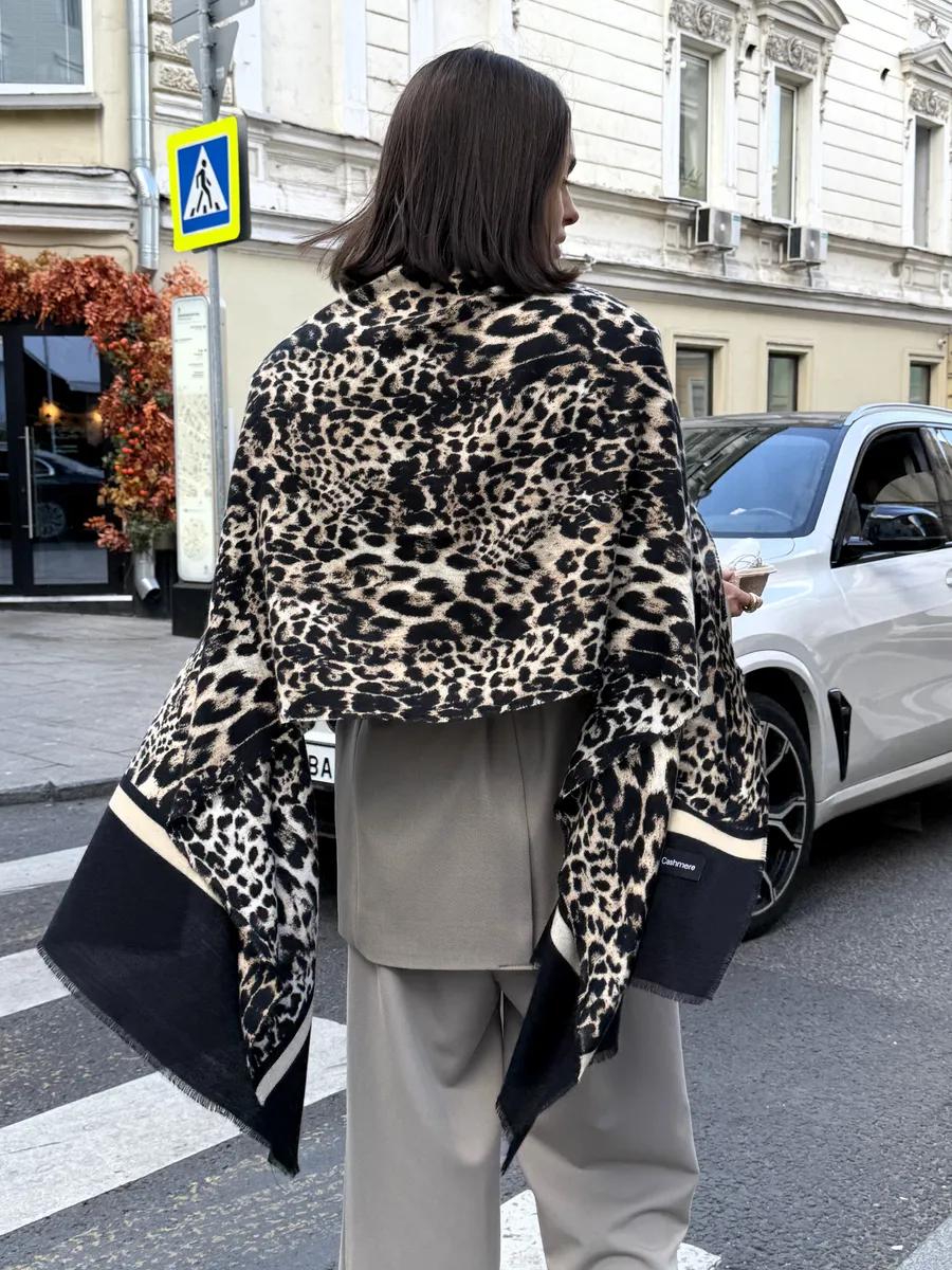 

Bohemian Leopard Tassels Winter Scarf For Women Autumn Cashmere Thick Warm Scarf Fashion Windproof Pashmina Hijabs Ladies