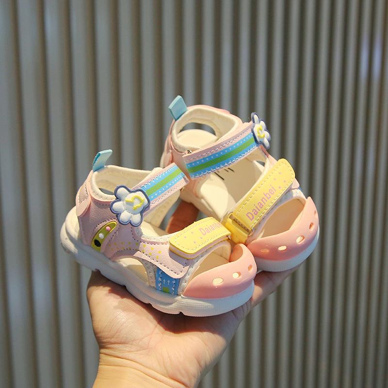 Baby Cartoon Sandals 2025 Summer Children's Functional Shoes Men's and Women's Children's Baotou Beach Shoes Toddler Shoes 2025