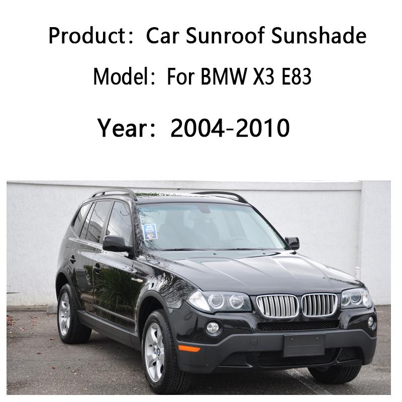 For BMW X3 E83 2004~2010 2005 Skylight Sunshade Sunroof Electrostatic Adsorption Visors Anti UV Sun Protection Car Accessories