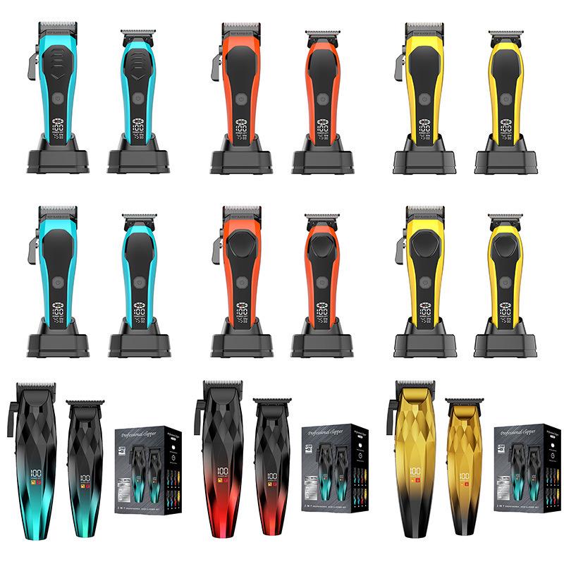 Professional Electric Hair Clipper Set with Digital Display for Barber Shop & Home Use