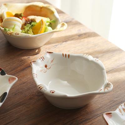 Japanese Style Cute Cat Plates Reusable Dessert Snack Plate For Household