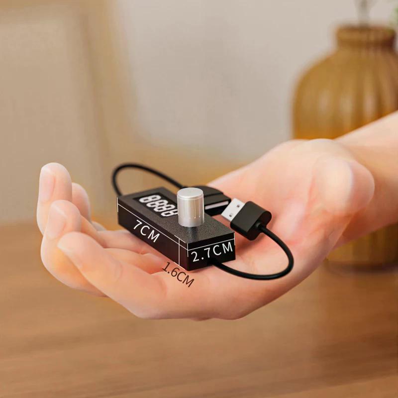 24h Automatic Shutdown Timer Digital Countdown Timer USB Switch Cable Wire Portable Adjustable Timer Switch For Home/Office Use