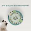 Silicone Pet Slow Feeder Bowl Round Anti-Choking Lick Mat Suction Cup Slow Down Eating Food Bowl for Small Medium Large Breed Dogs